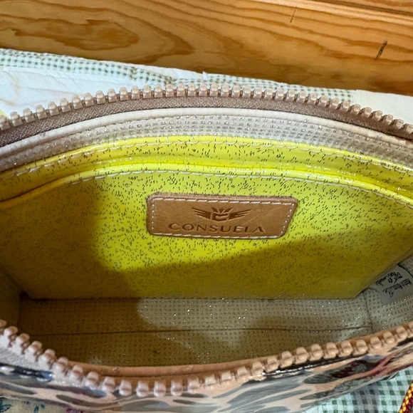 Consuela Leopard Crossbody Bag with Pink and Tan Strap - Picture 11 of 16